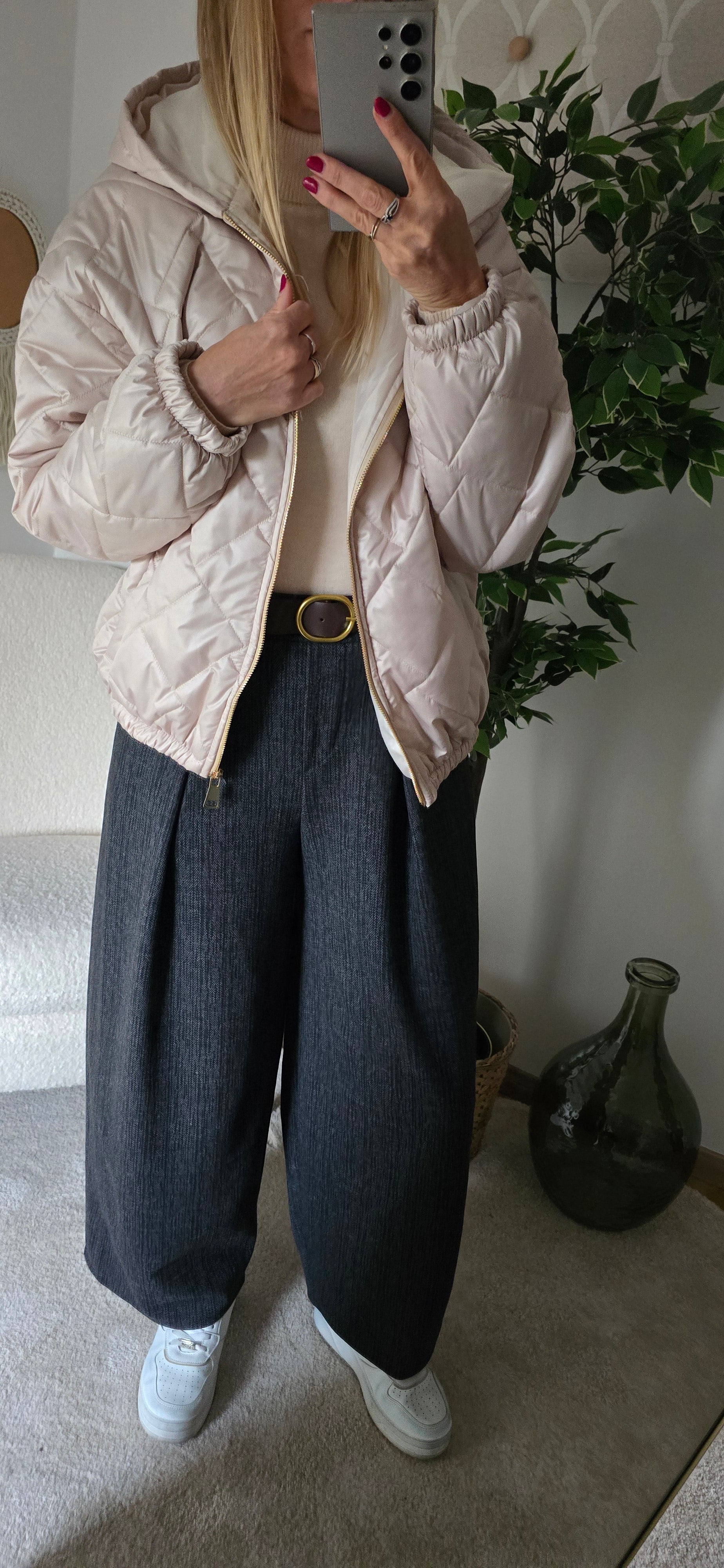 Veste doudoune beige