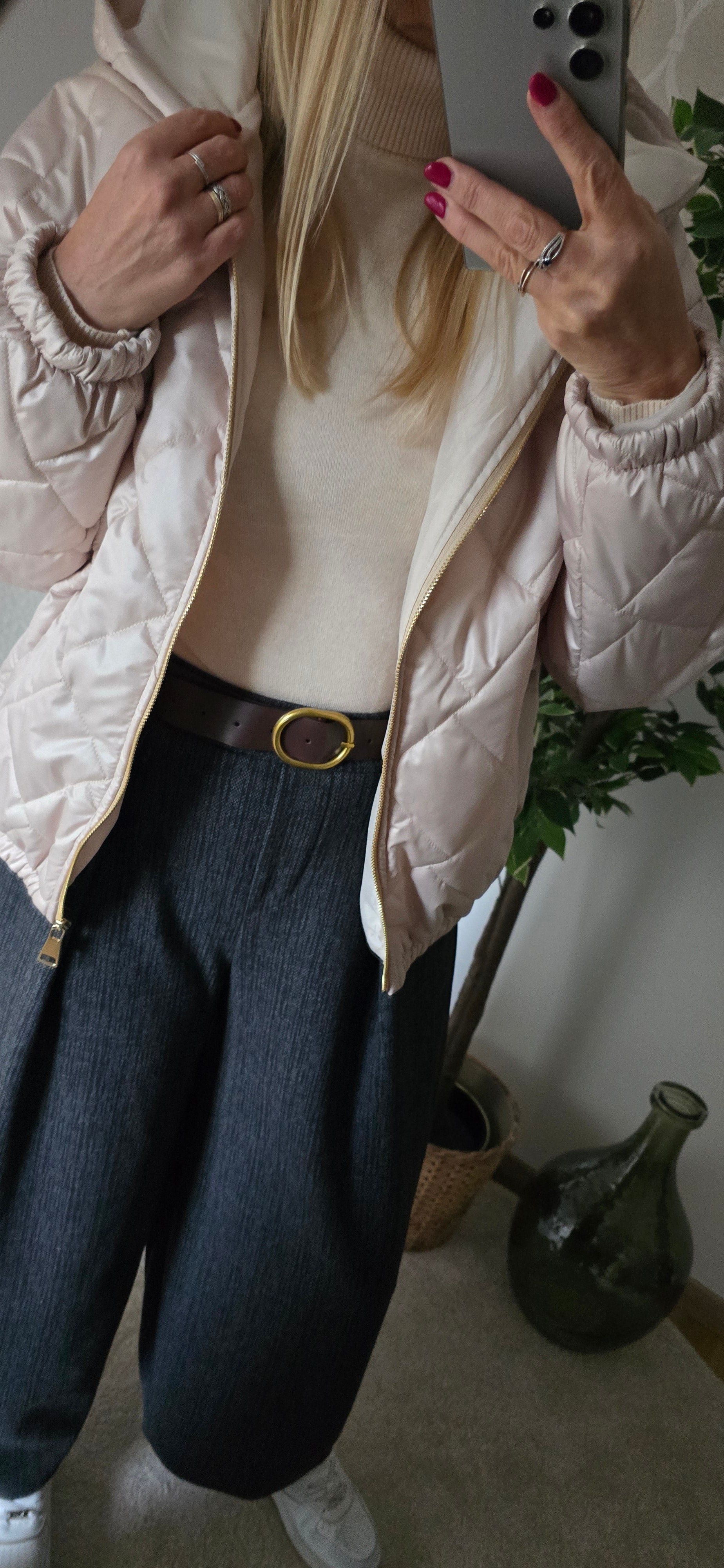 Veste doudoune beige