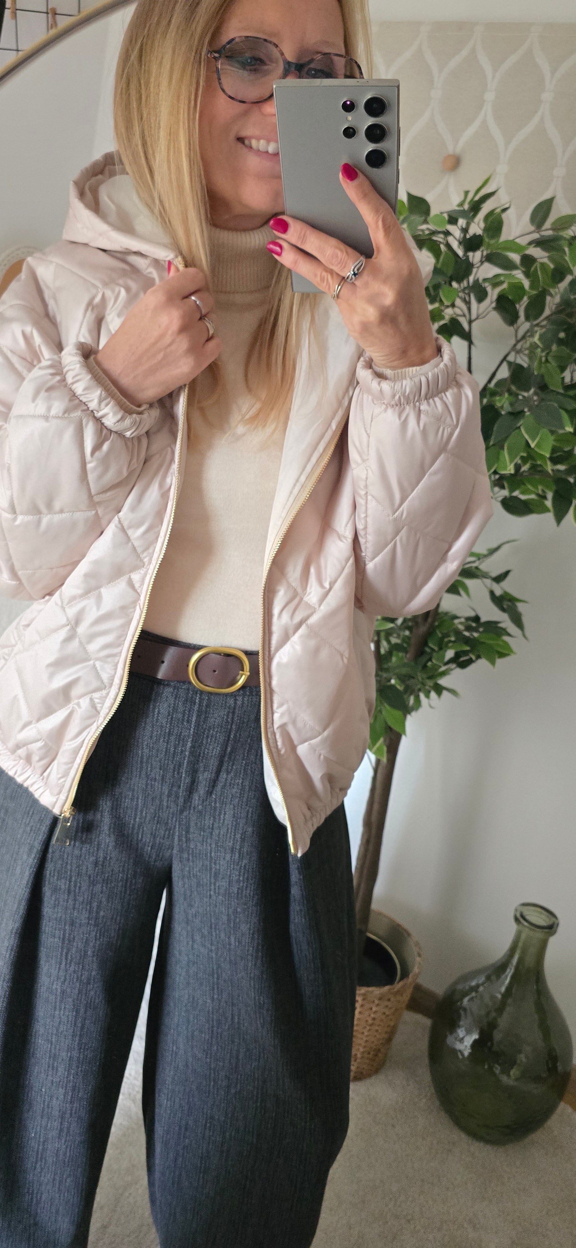 Veste doudoune beige