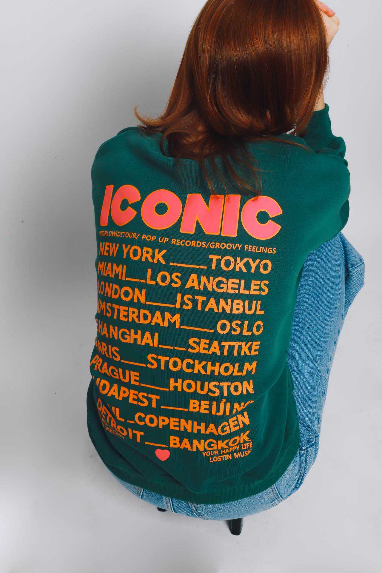 Sweat-iconic vert sapin