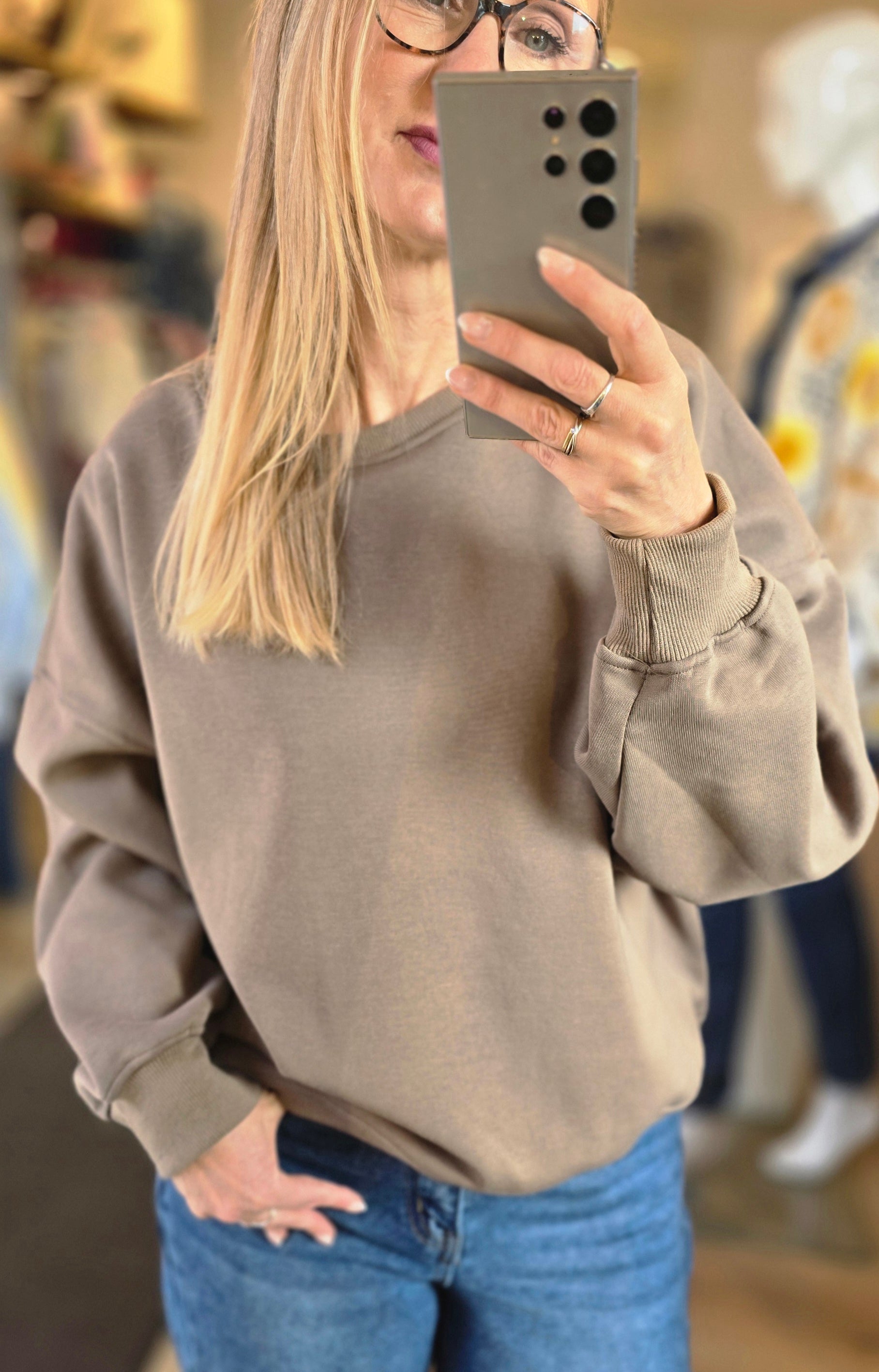 Sweat Uni molletonné