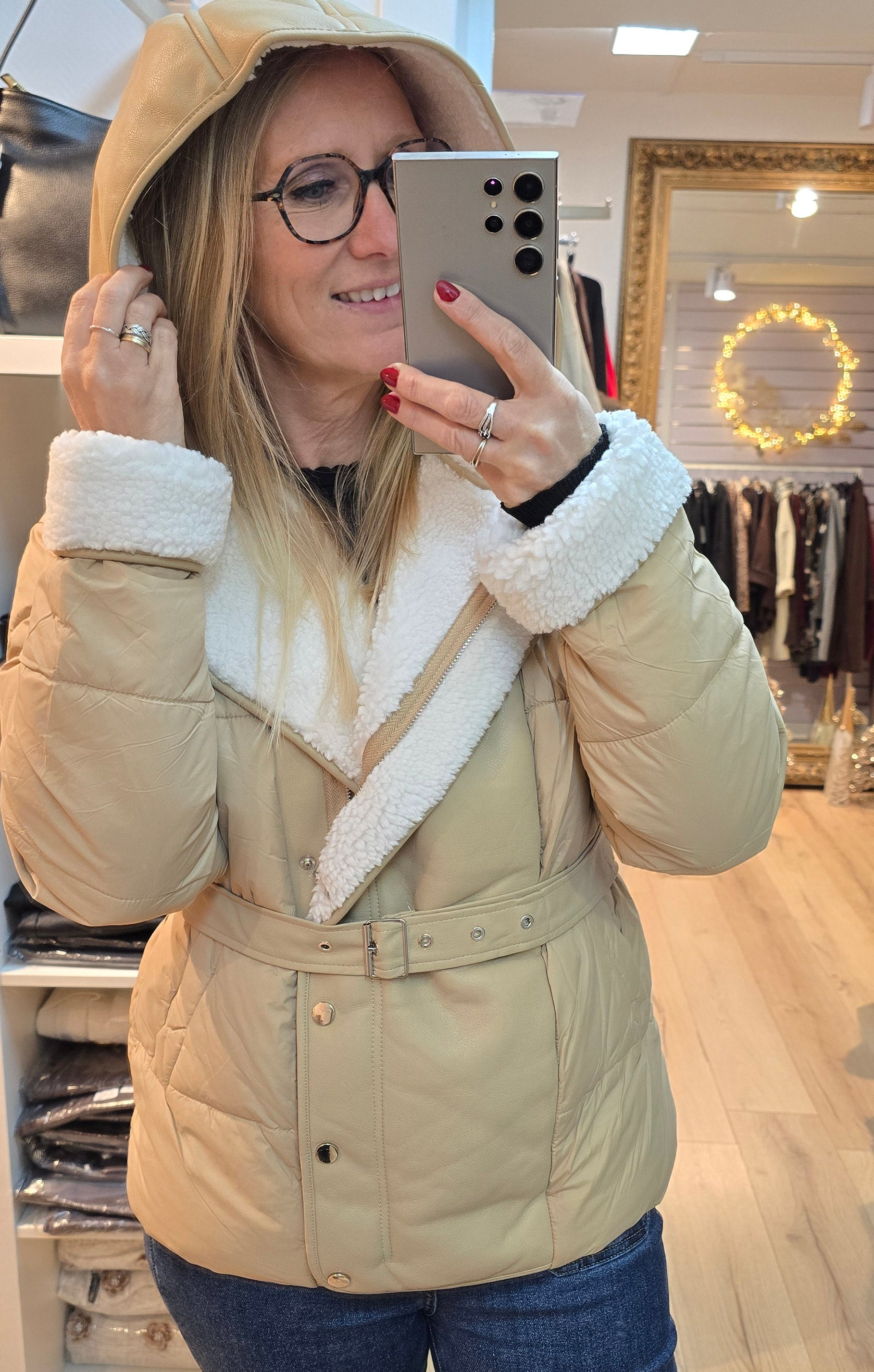 Veste manteau à capuche