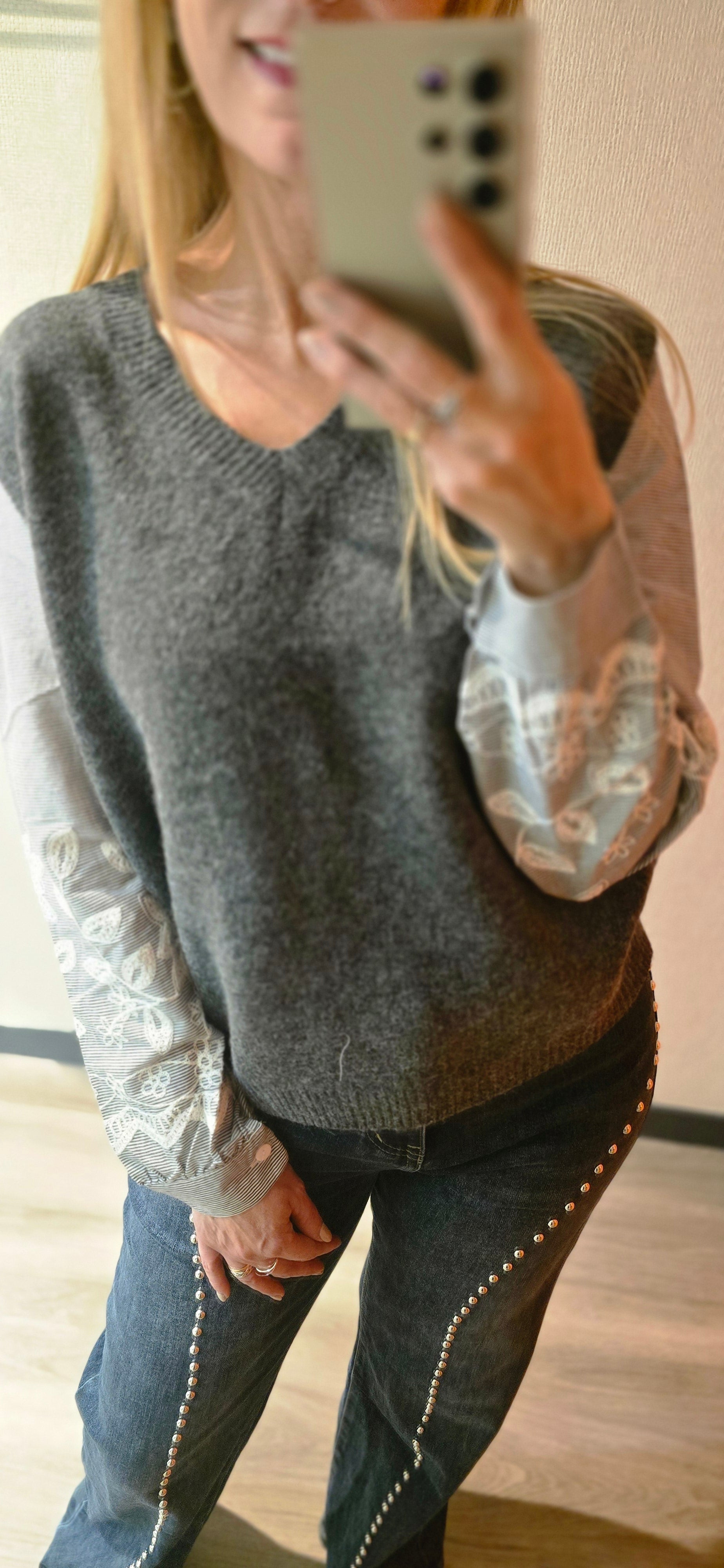 Pull/chemise gris