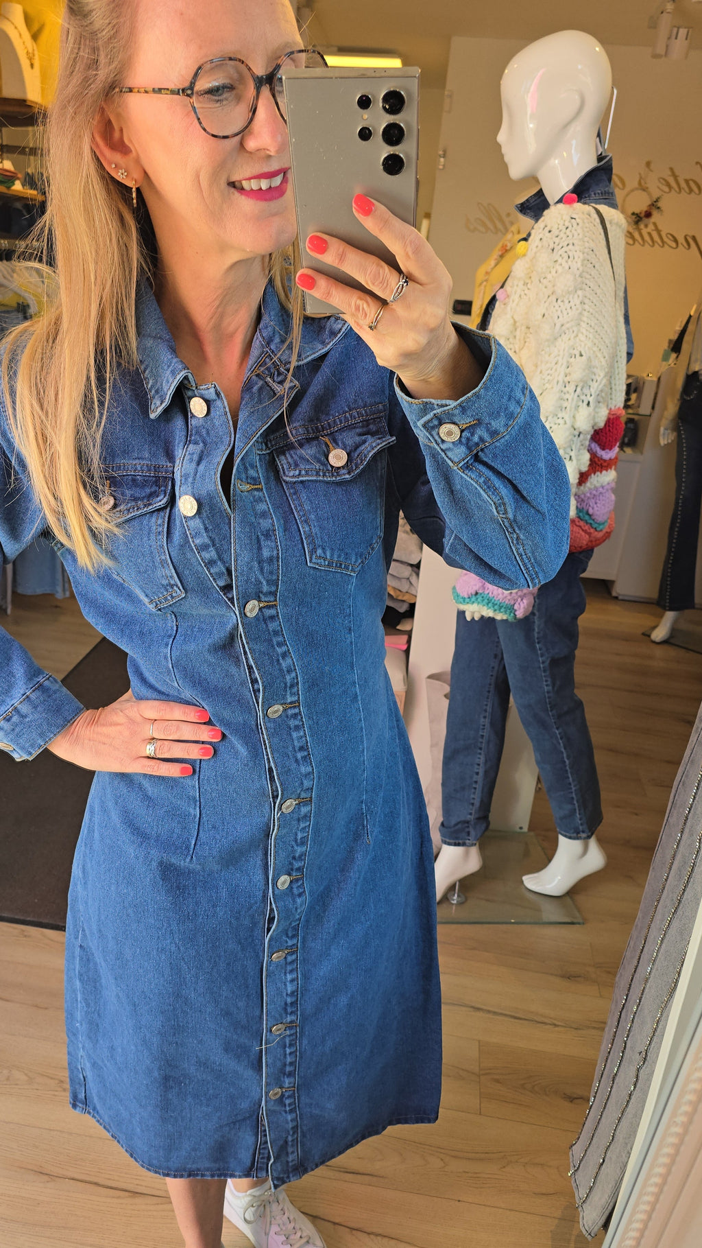 Robe en jeans