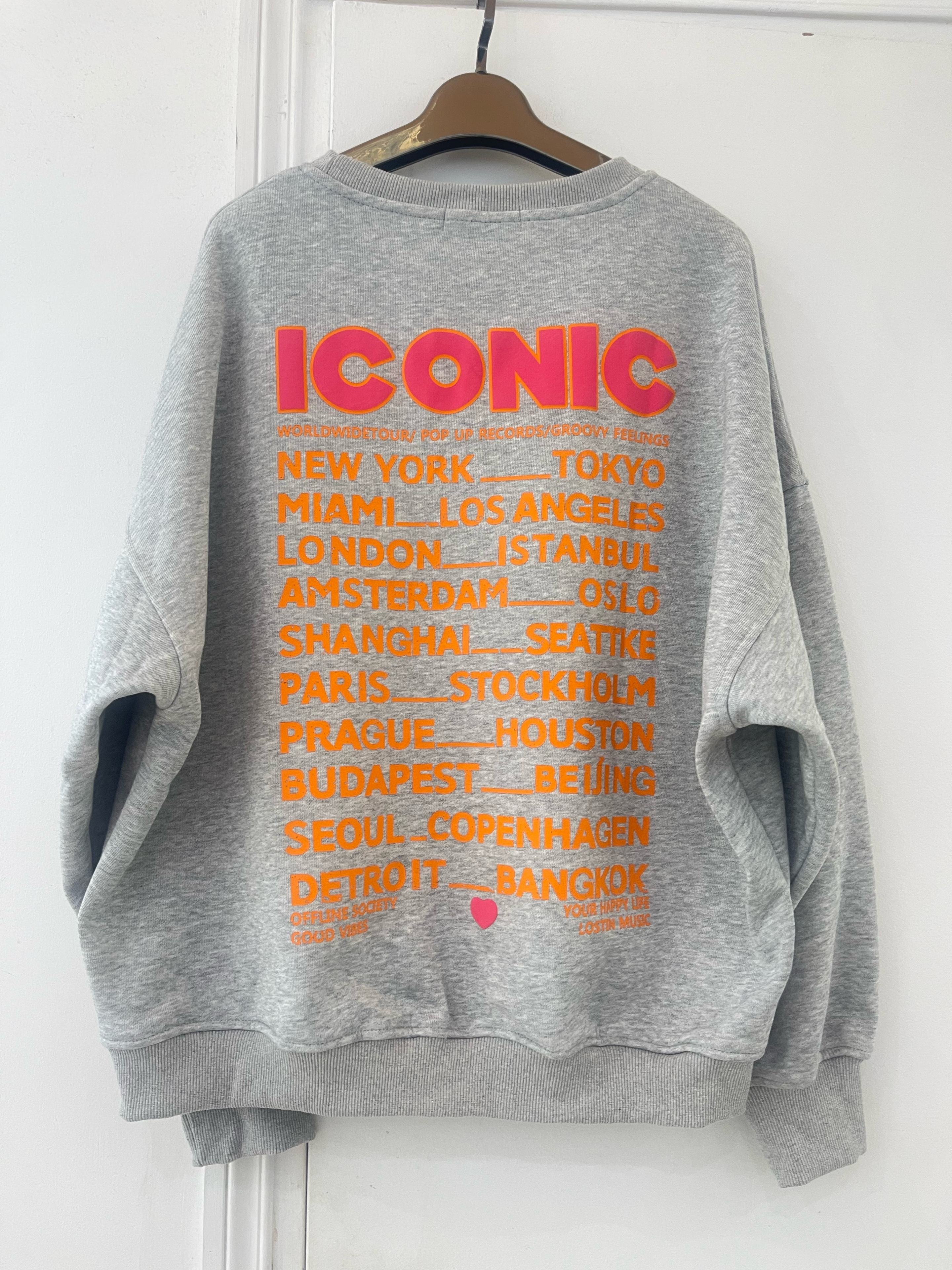 Sweat-iconic gris clair